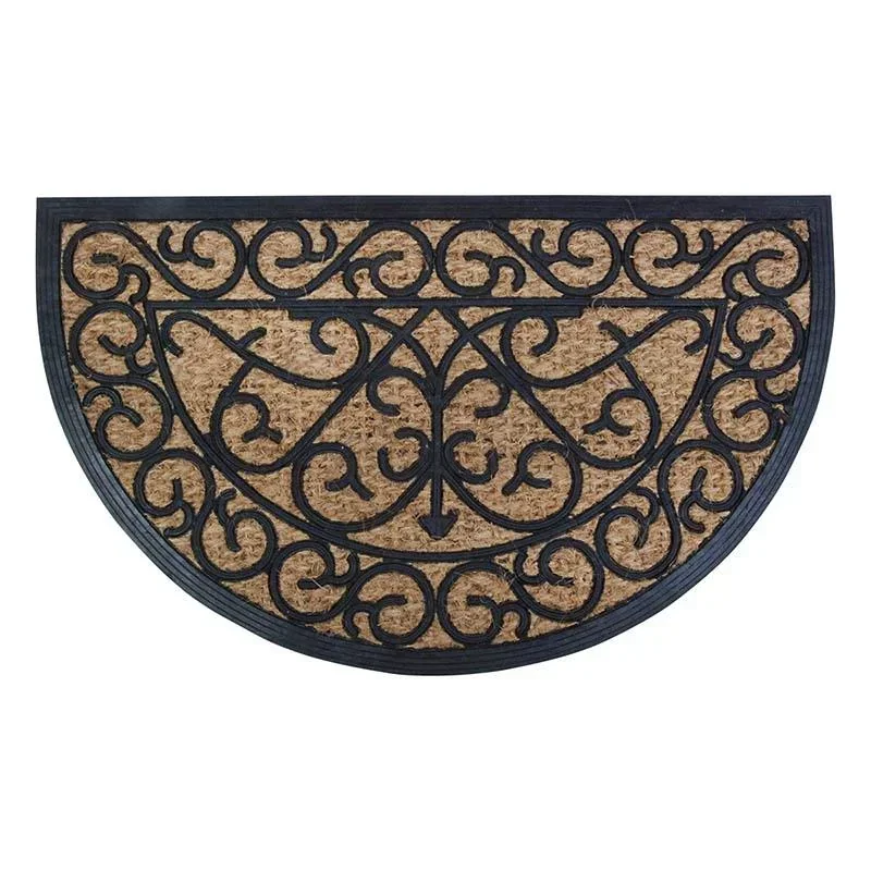 Doormat coconut / rubber semicircular