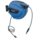 Automatic blue wall-mounted hose box - 30m x 12mm - 180°C rotatable