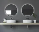 Decorative wall mirror "Black Hole" - Light indirect LED lighting Ø 60 cm