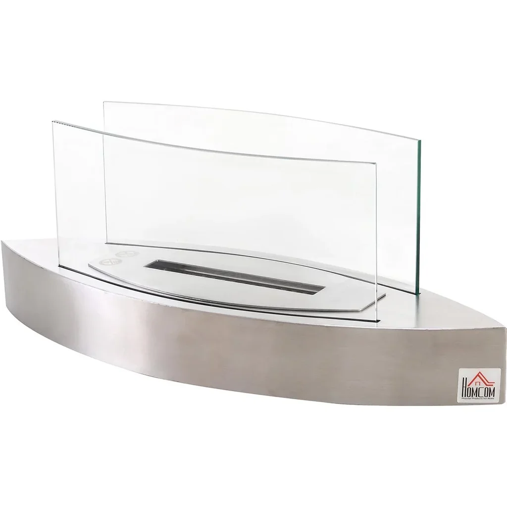Ethanol fireplace silver