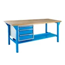Workbench 1500 with drawer box, 3 drawers