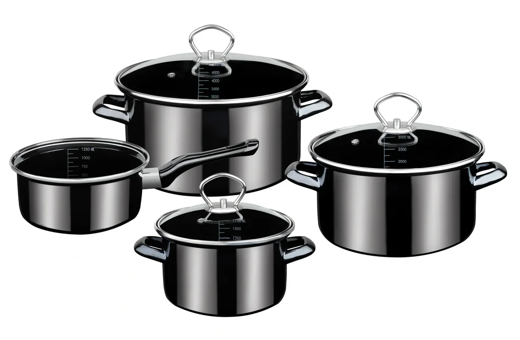 7-piece Profi-Black-Star cookware set