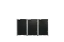 Garbage can box 3-box, black plastic, for 240 l bins