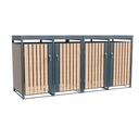 Westmann Afvalcontainerbox Planta 4er antraciet (4× 240 L)