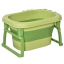 Foldable baby bath 2 in 1 design with non-slip foot pads support bars stool foldable baby bath