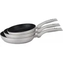 3-piece frying pan set silver