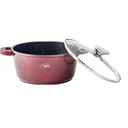 Roasting pan/cabinet - with lid - 28 cm - Burgundy