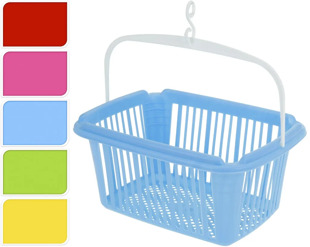 Clothespin basket, color-sorted