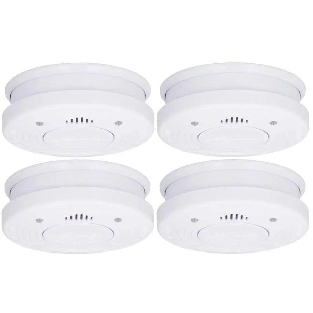 4x Optical smoke detector 10-year lifetime - 85 dB - White