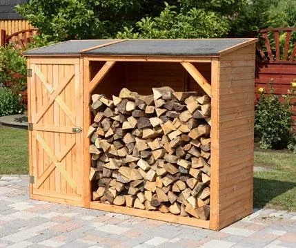Firewood combination "Pforzheim" with single cabinet