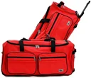 Travel bag with trolley function - 85L - Red - Bag with wheels