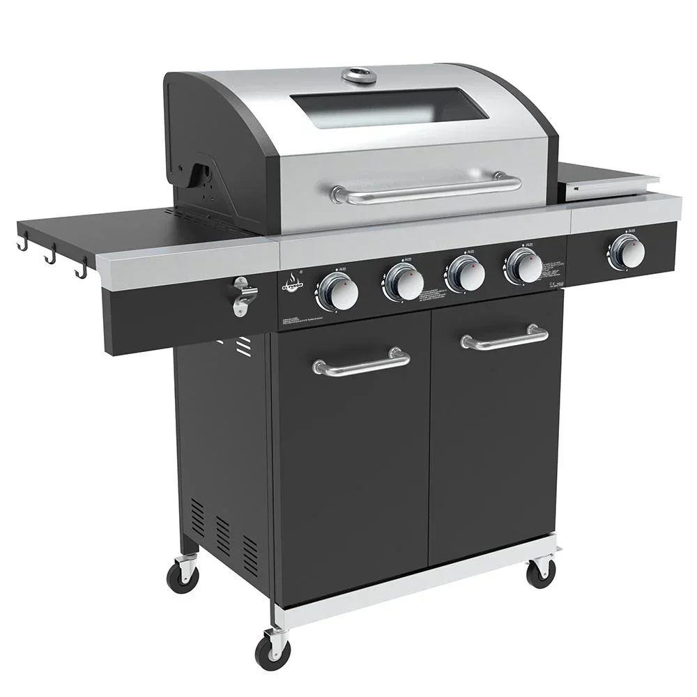 Gas grill "Kingston" with infrared side burner, including cover