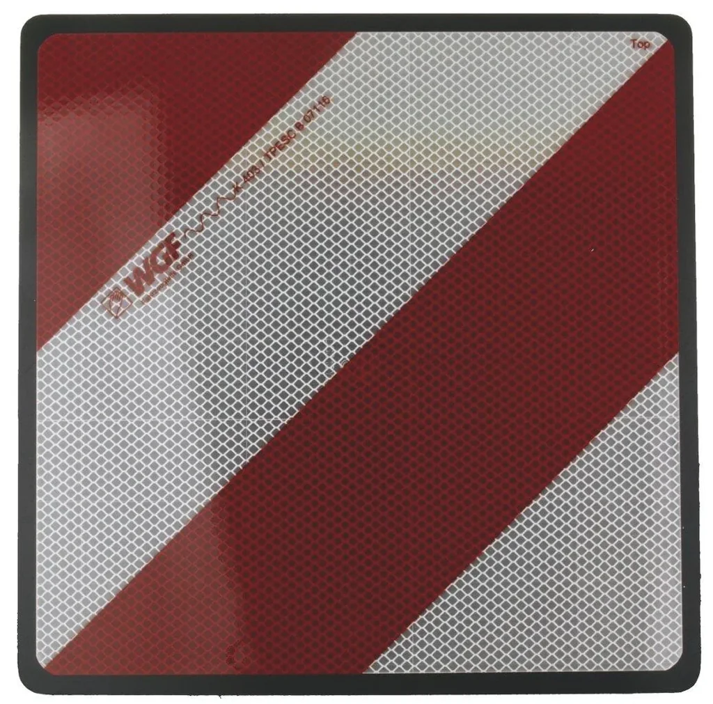 Warning sign right, 300 x 300 x 5 mm