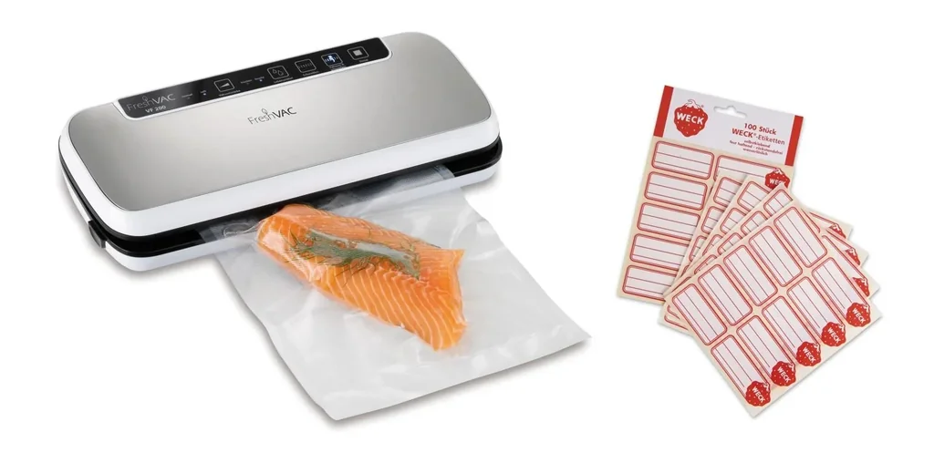 Vacuum sealer VF200 including water-soluble labels, 100 pieces