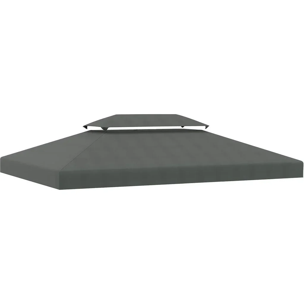 Replacement roof pavilion roof for metal pavilion garden pavilion party tent garden tent polyester 3x4m dark grey
