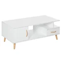 Side table coffee table modern coffee table sturdy tea table living room table with practical storage drawer, chipboard