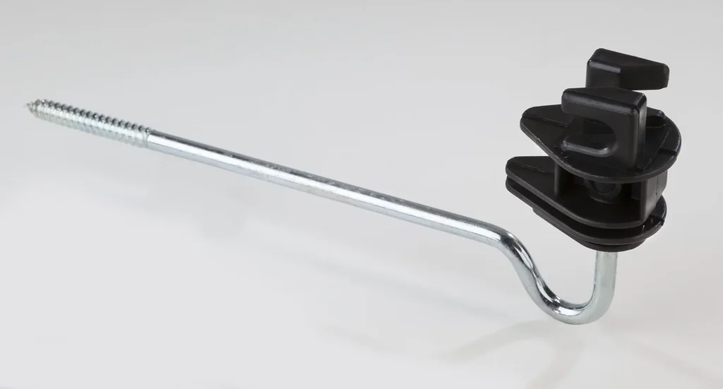 Long-handled rope insulator with 22 cm long support, 10 pieces in a bag