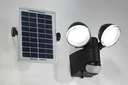 Duo spotlight with solar panel and motion detector