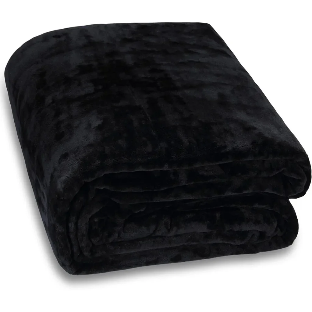 Microfiber blanket 240x220cm - black
