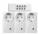 Set of 3 wireless sockets and remote control