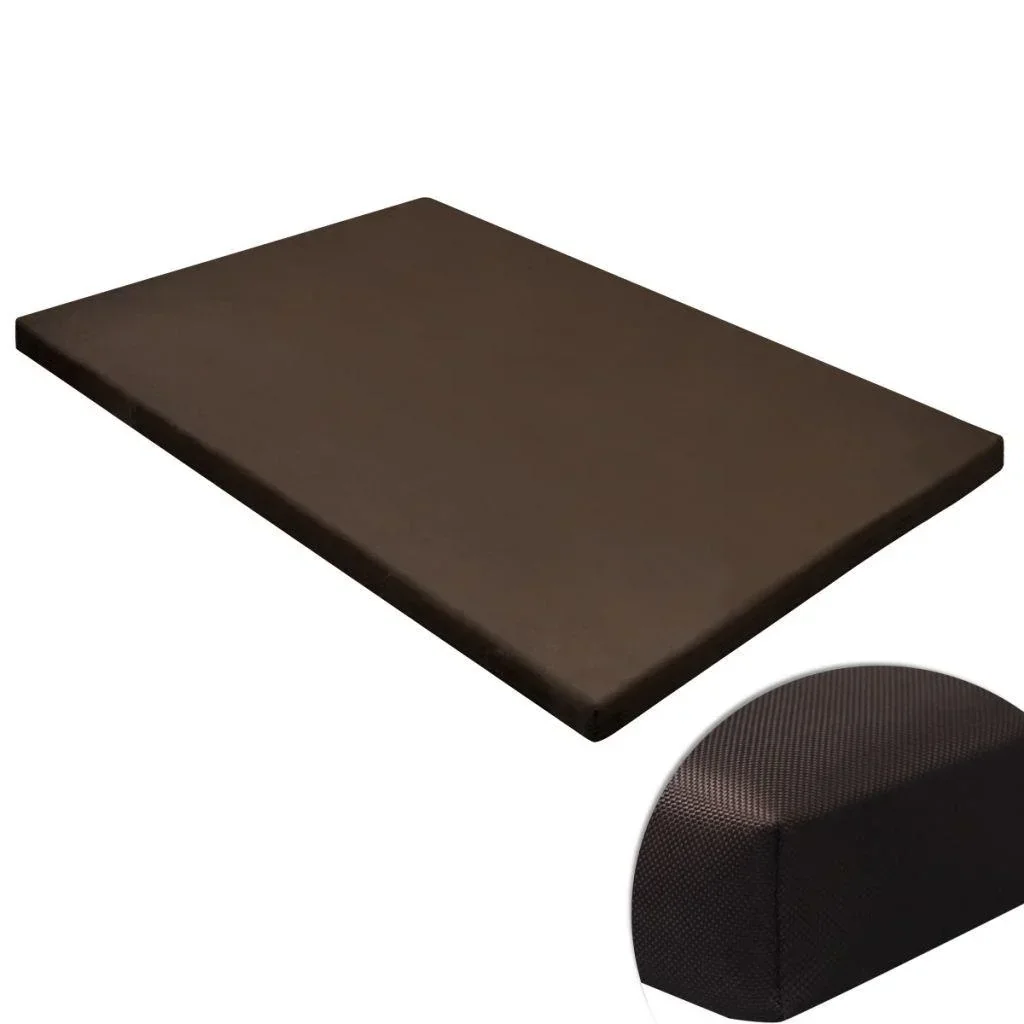 Dog mat flat rectangular M brown