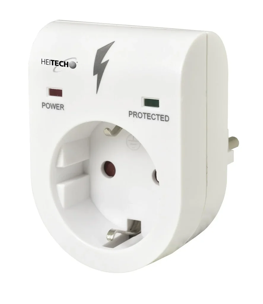 Surge protection adapter child protection with status indicator - set of 2