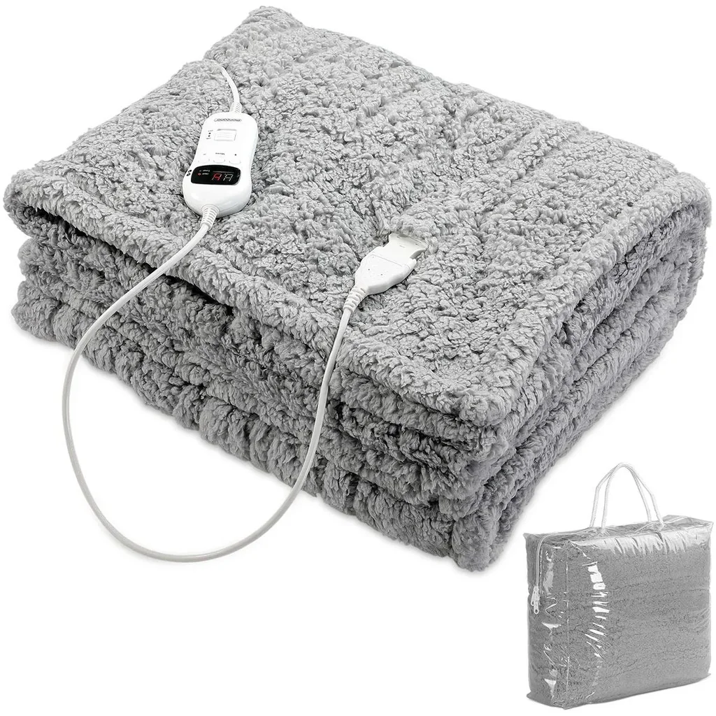 Electric blanket fleece grey 170x140cm
