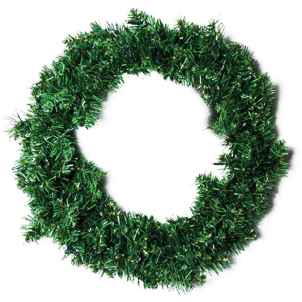 Fir wreath door wreath Christmas wreath with LED 55cm green