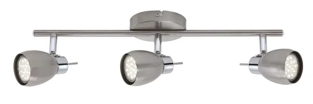 LED ceiling light, 9 watts, GU10, matt nickel