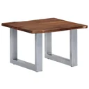 Coffee table with natural edges 60x60x40 cm acacia wood