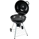 Grill cart charcoal grill standing grill ball grill BBQ round with ash catcher metal black Ø57 x 94 cm