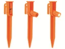 Tent pegs, plastic, 15 cm, 4 pieces with LEDs