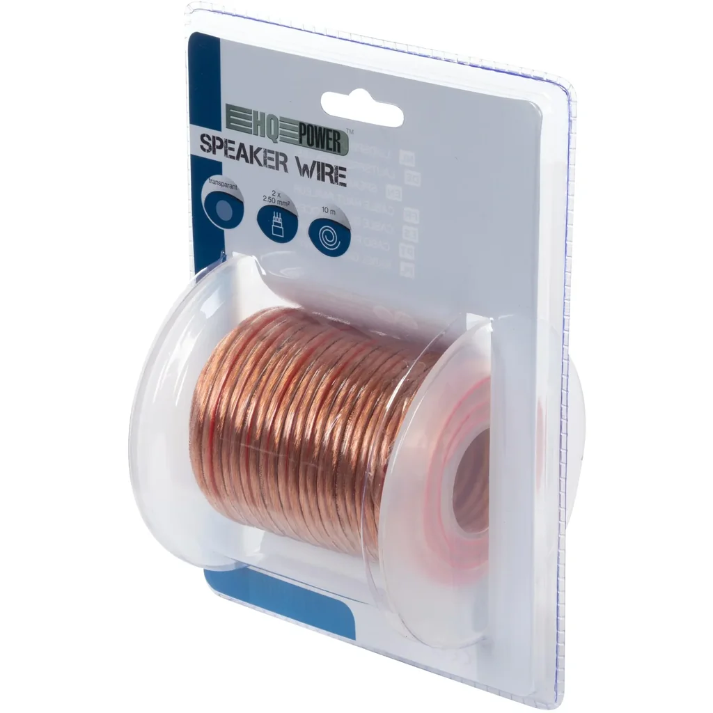 speaker cable - transparent - 2 x 2.50 mm² - 10 m