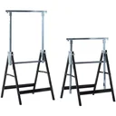 2 x scaffolding trestle folding trestle steel black