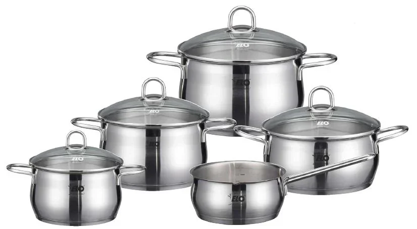 Platinum 9-piece stainless steel cookware set