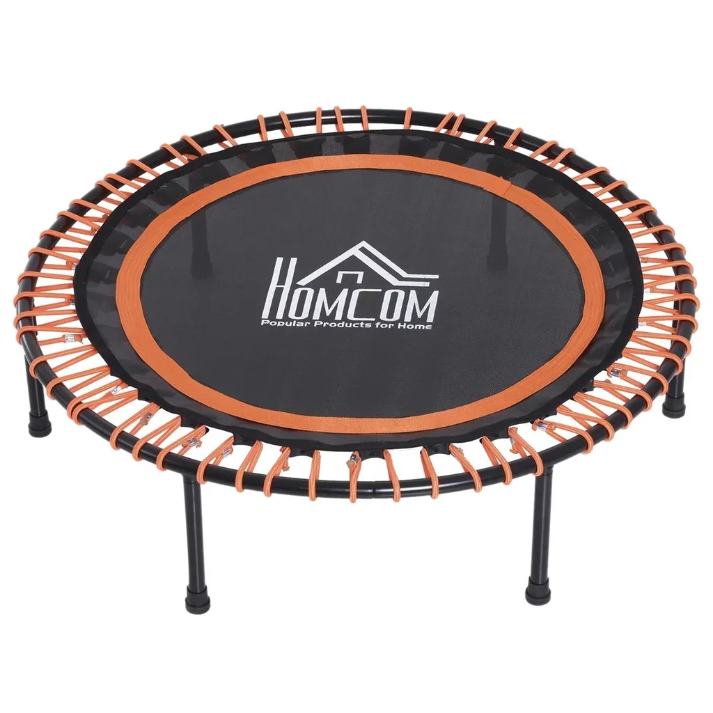Trampoline for children and adults black/orange