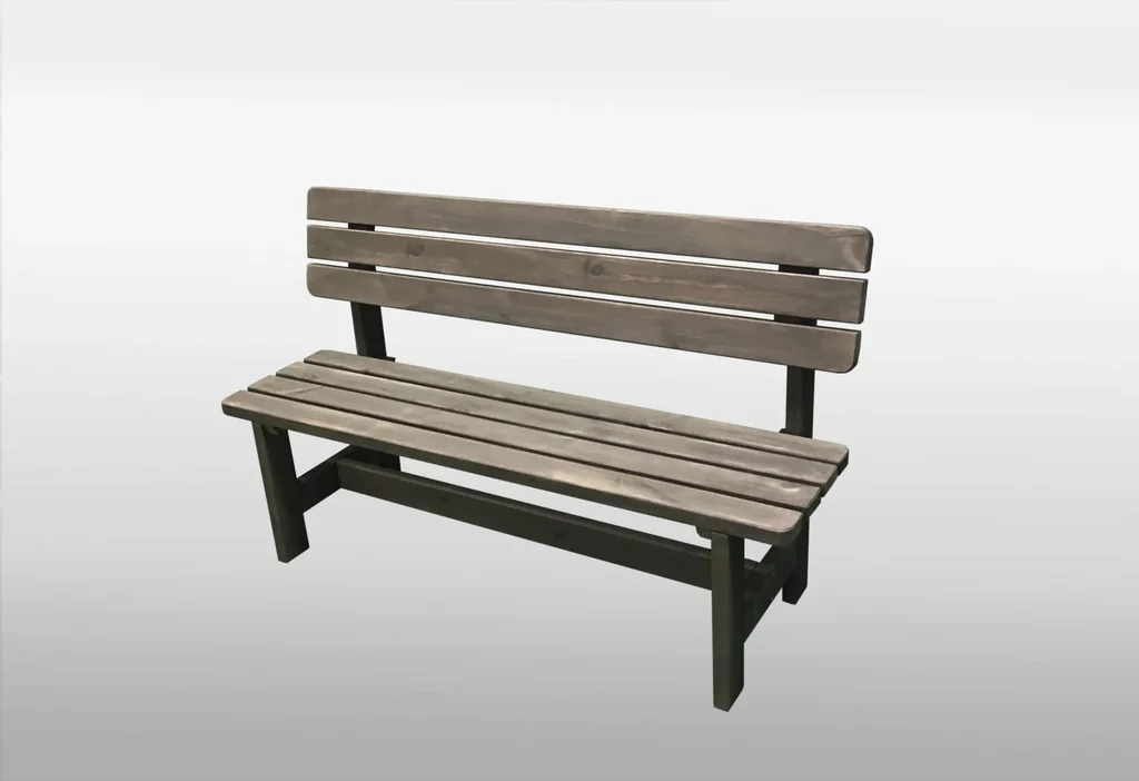 Wooden bench Summer grey