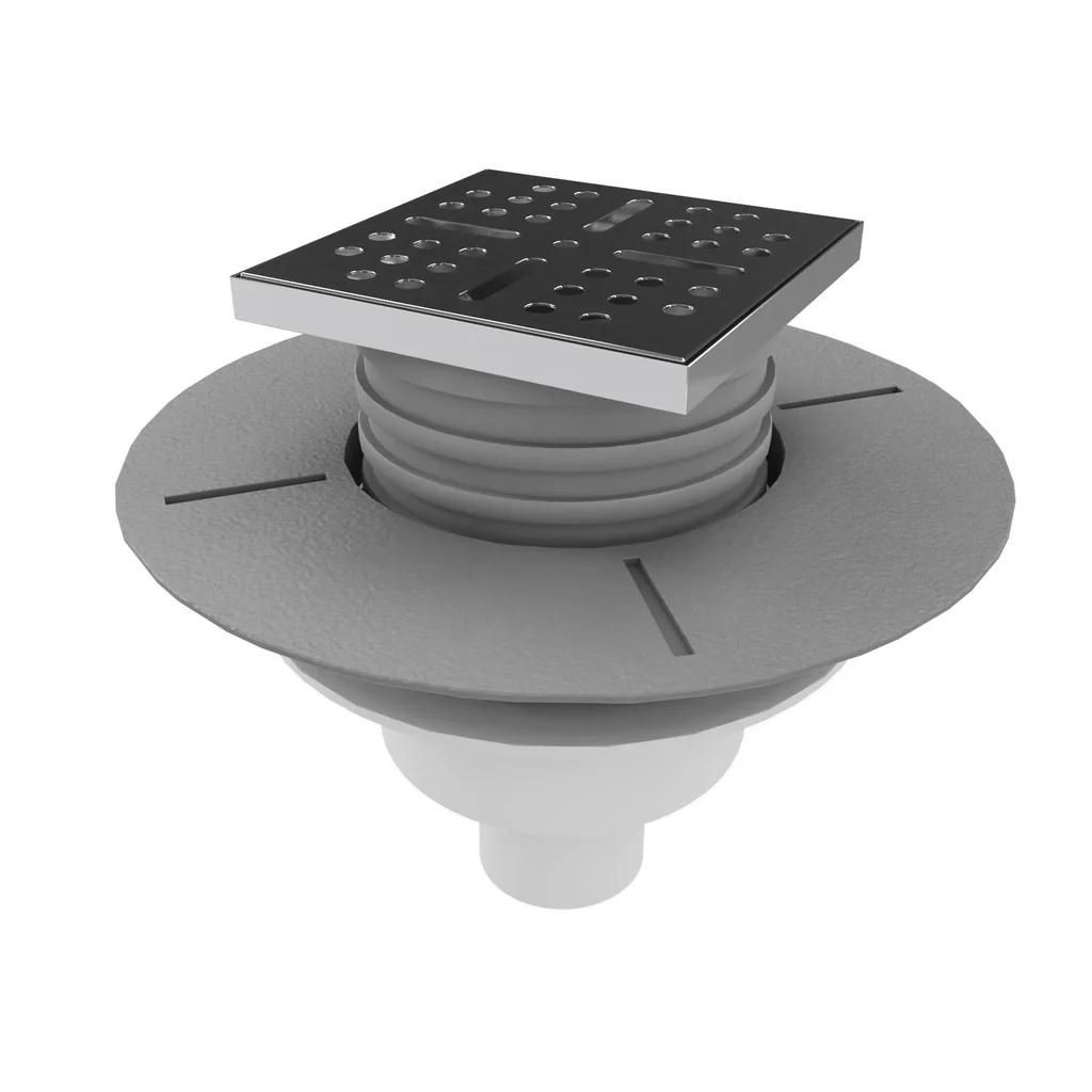 Floor drain for shower element, vertical
