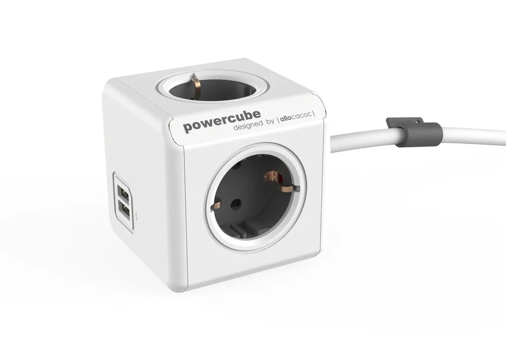 PowerCube Extended power cube with 4 sockets and 2 USB ports