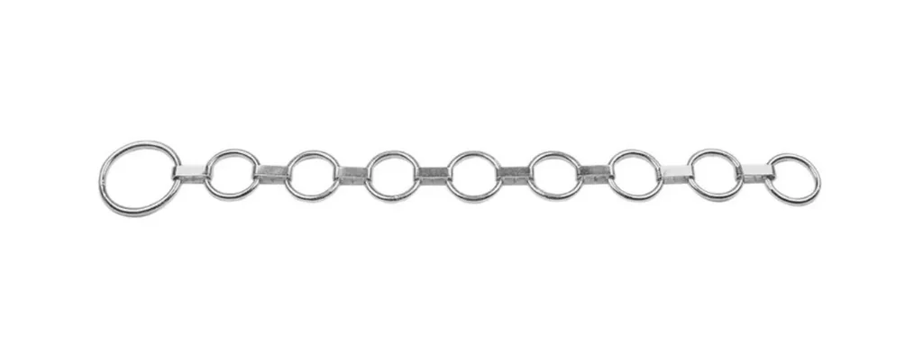 Flat link collar for large cattle