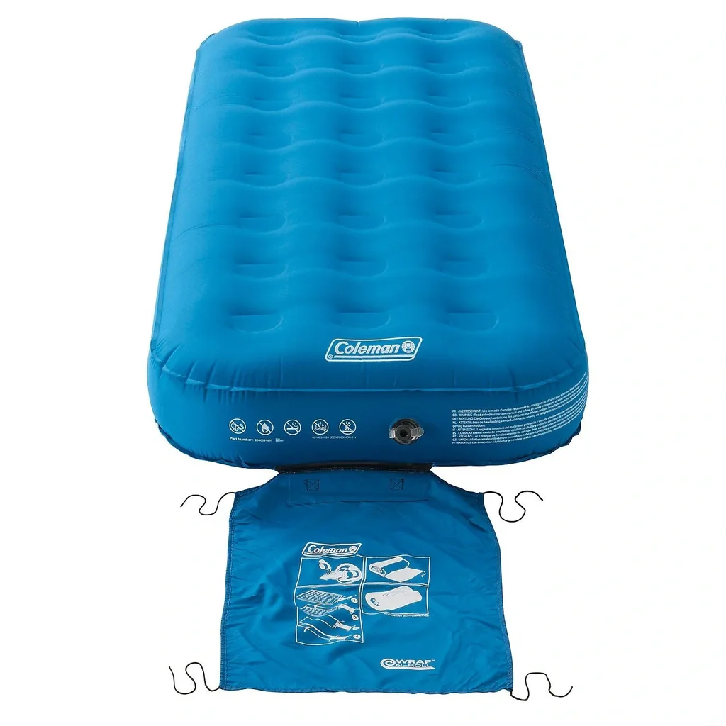Extra Durable Airbed, single airbed with stable slatted structure, brushed polyester surface, 198 x 82 x 22 cm