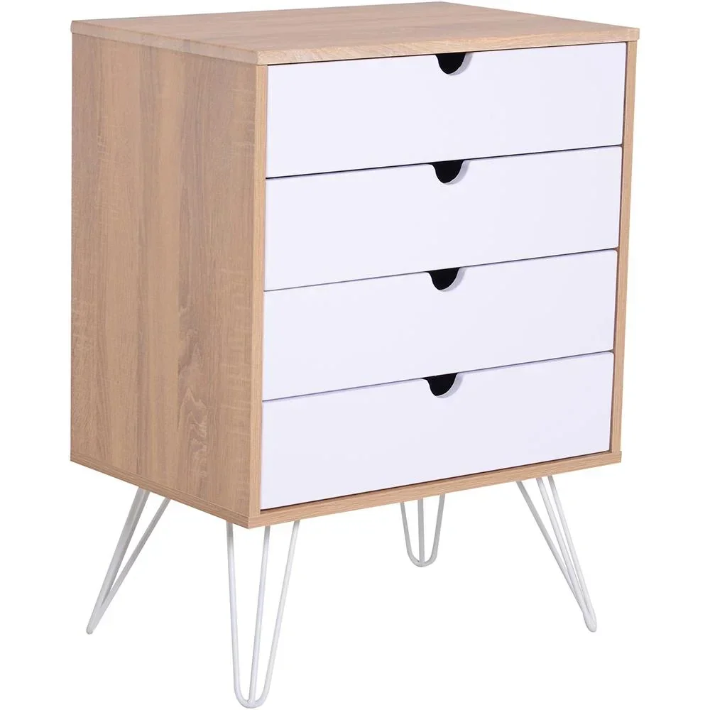 Bedside table, nightstand, side table, hallway chest of drawers, console table, 4 drawers