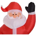 Self-inflatable Santa Claus with gift bag LED blower red