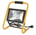 LED construction spotlight with robust housing for indoor and outdoor use