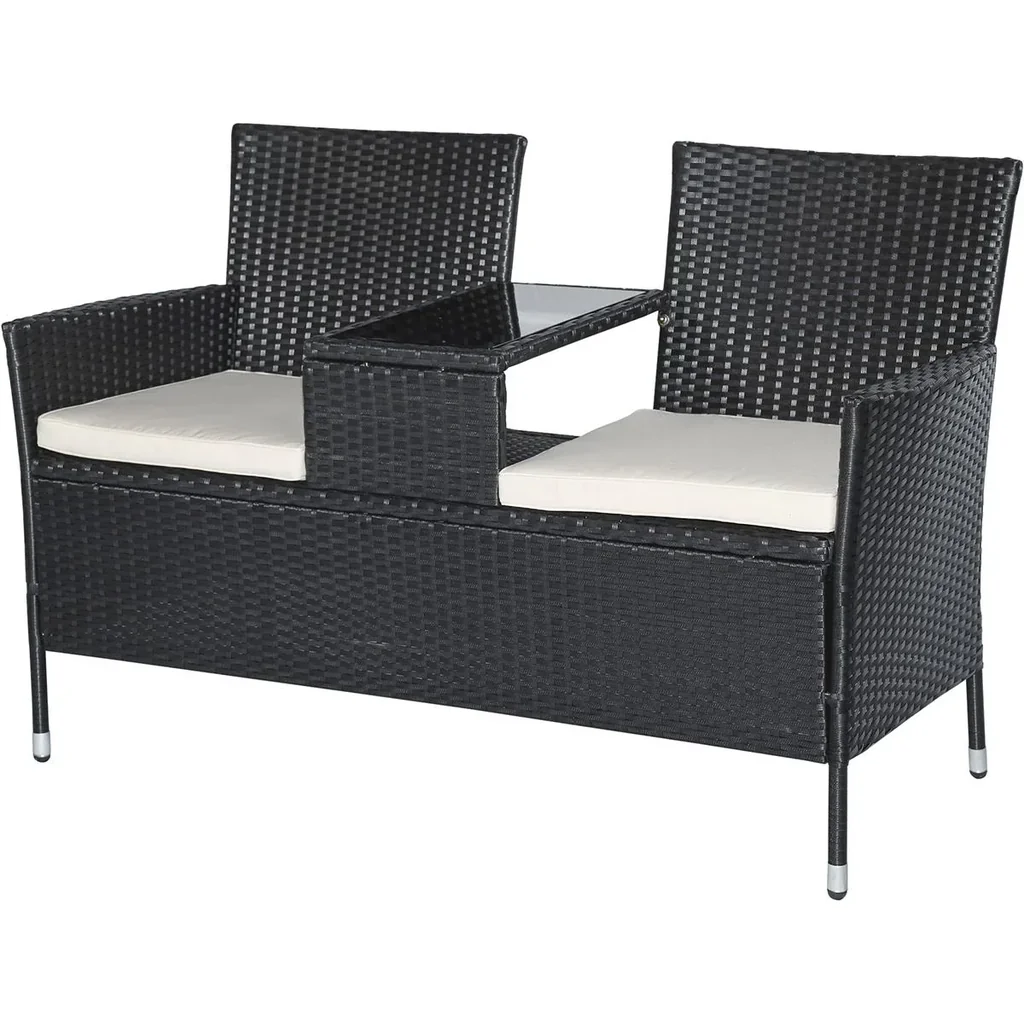 Polyrattan garden bench