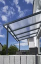 Patio roof Premium, anthracite, 4102 x 4060 mm - Klima blue