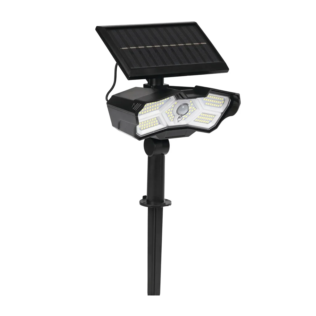 LED solar spotlight with motion detector, 400 lumens