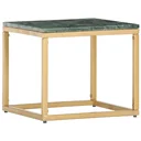 Coffee table 40x40x35 cm real stone with marble structure green