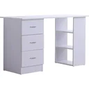 Desk computer table with drawers white