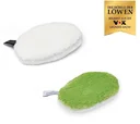 Baby Wash Pads "Waschies", Make-up Removal Pads, Set of 2, Green/White